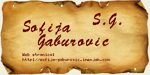 Sofija Gaburović vizit kartica